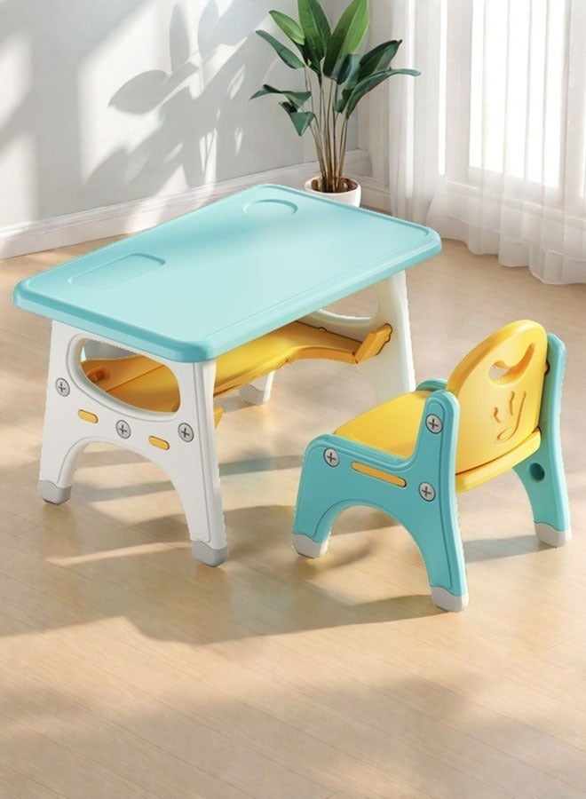XIANGYU Children Furniture Kids Plastic Table And Chair Set Study Desk Homework Table Learning Furniture - Image 1