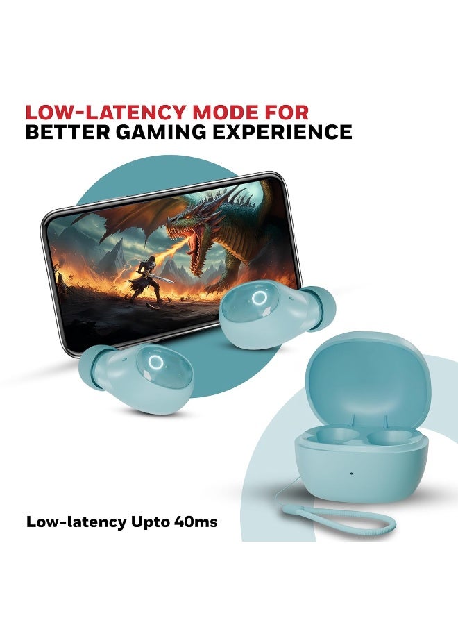 هوني ويل سماعات أذن بلوتوث Honeywell Moxie V1500 TWS مع 48 ساعة من وقت التشغيل، شحن سريع من نوع C، مقاومة للماء IPX4، بلوتوث V5.4، محركات 8mm*2، تحكم باللمس، مساعد صوتي، إلغاء الضوضاء - Image 5