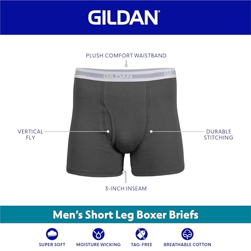 Gildan سراويل داخلية للرجال من جيلدان، مجموعة متعددة، أسود/رمادي فحمي/رمادي رياضي (5 قطع)، متوسط - Image 2