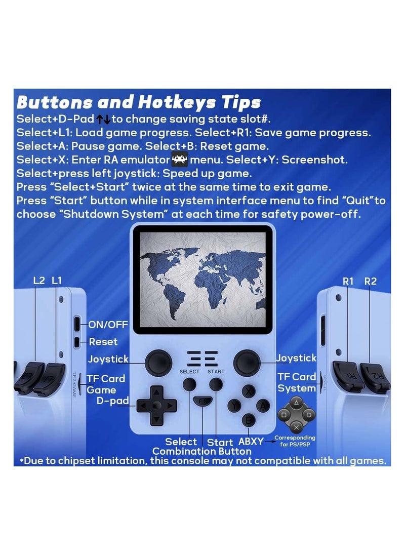 Generic - RG35XX Retro Handheld Game Console -64Gb TF Card with 5474 Built In Arcade Games- Emulator 3.5 IPS OCA Screen-Linux System-HDMI TV Output Plug & Play Video Games (RG35XX- Purple) - Image 1
