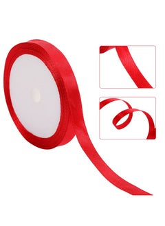 Giegxin 40 Yard Bulk Valentine'S Day Gift Satin Ribbon Rolls Colorful Solid Fabric Ribbon For Wrapping Bouquet Wedding Baby Shower Birthday Party Decor(White Pink Red Rose Red 3/8 Inch)  - Image 2