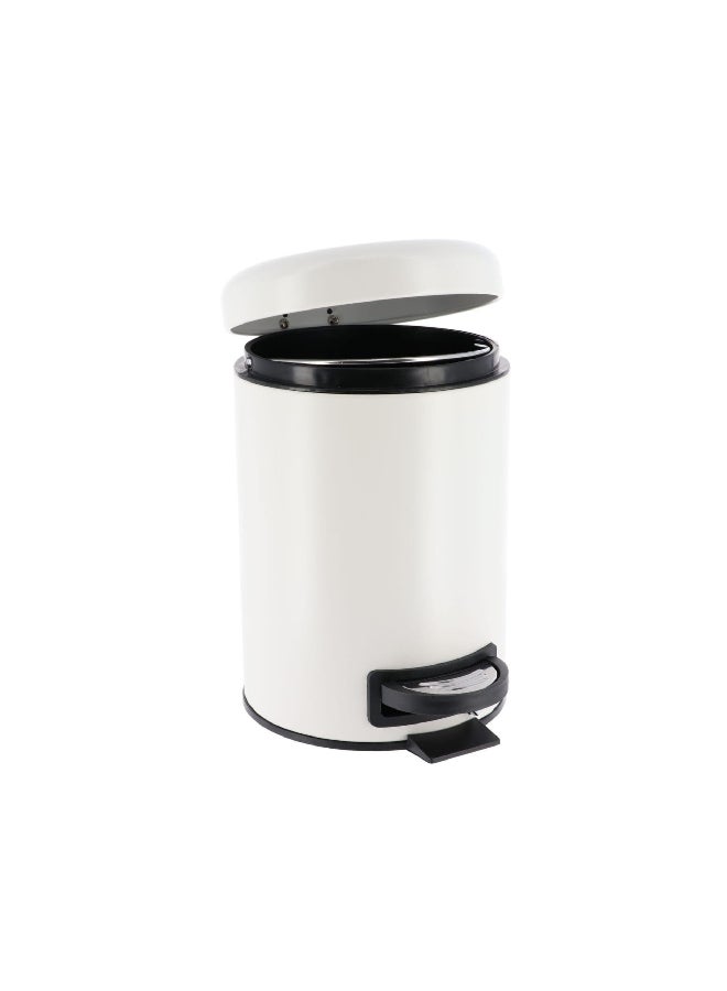Tendance Durable Plastic Soft Close Fall Brake Lid Pedal Bin Matte White 3 L 6543100 - Image 2