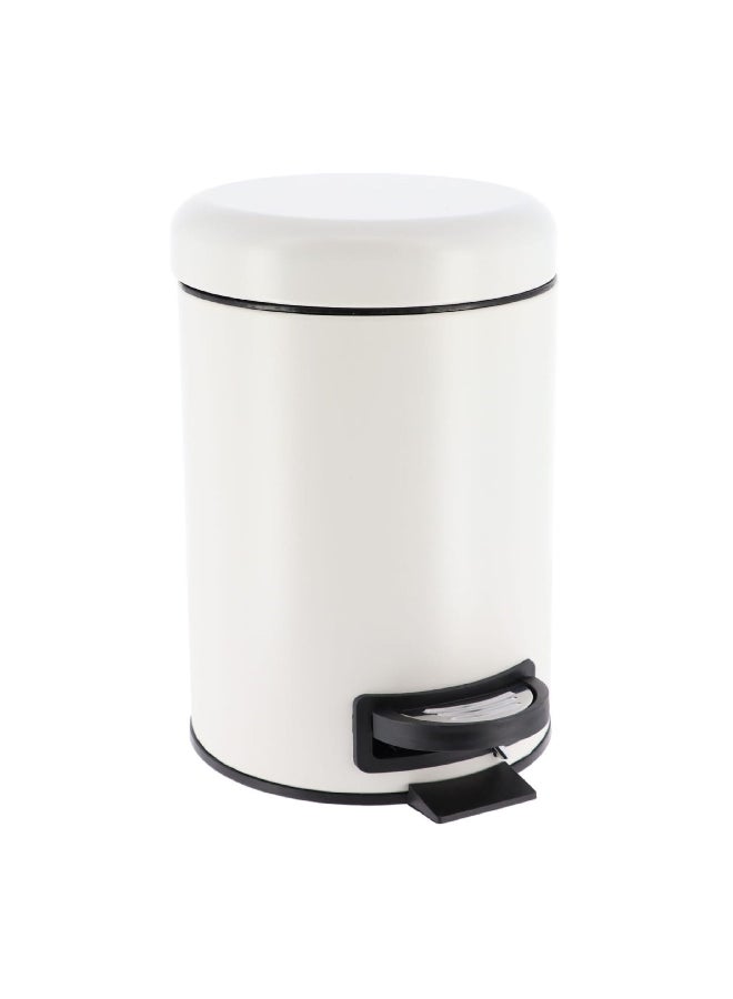 Tendance Durable Plastic Soft Close Fall Brake Lid Pedal Bin Matte White 3 L 6543100 - Image 1