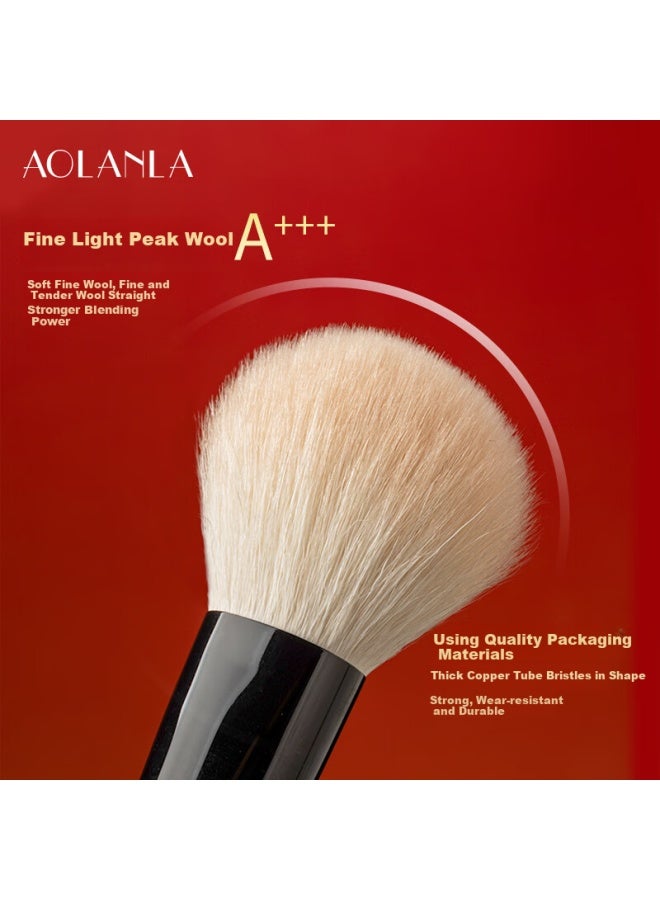 Aolanla Portable Mini Red 10-piece Makeup Brush Set With Animal Hair Travel Beauty Brushes Gift For Wife - Image 1