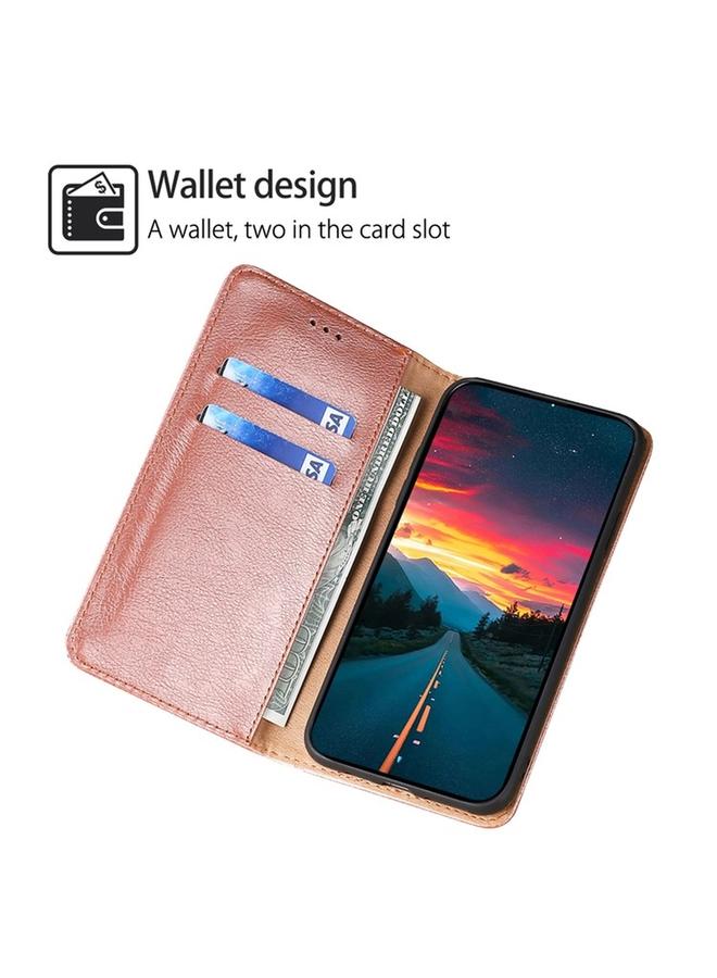 اس-توب جراب لهاتف Samsung Galaxy M34 5G / F34 5G، جراب هاتف جلدي مغناطيسي بلون سادة لامع وزيتي - Image 3