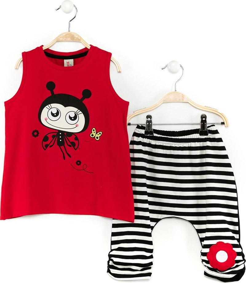 Denokids Fly Fly Girls T-shirt Capri Shorts Set  - Image 3