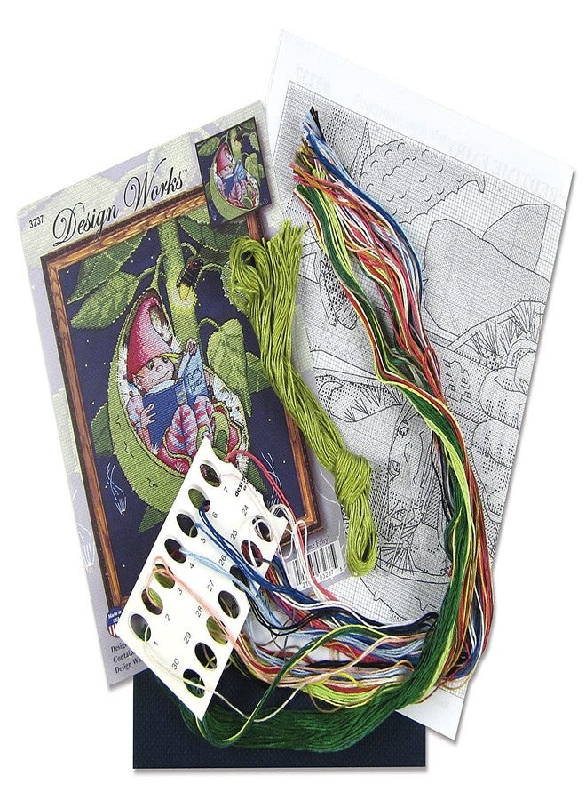 DesignWorks Ink Design Works Bedtime Fairy Counted Cross Stitch Kit, 9" x 12", Multicolored - Image 3