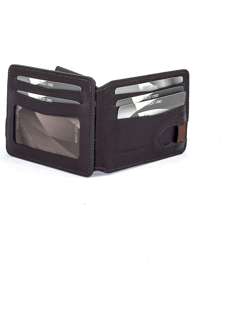 Louisiana Polo Leather Men's Wallet Brown 733  - Image 4