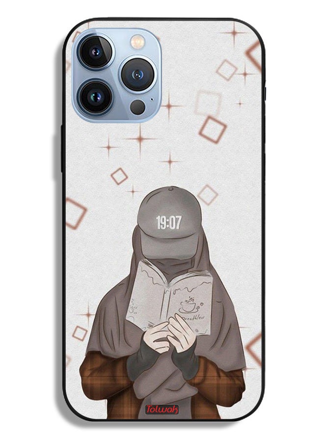 Tolwak Apple iPhone 13 Pro Max Protective Case Girl Reading Art - Image 2