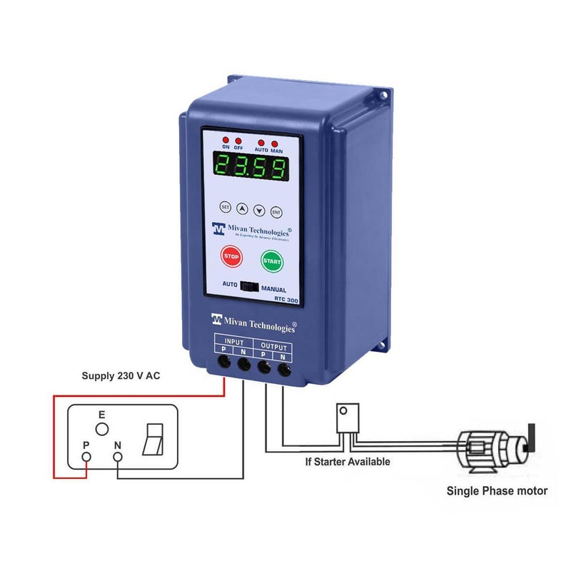 Mivan Technologies RTC 300 HD Digital Time Switch with 16 on Off time with Weekly Off Facility for Single Phase - Image 3