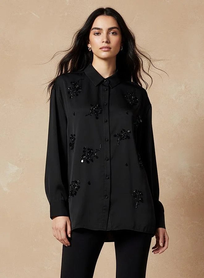 ايكونيك Iconic Shirt with Embellishment