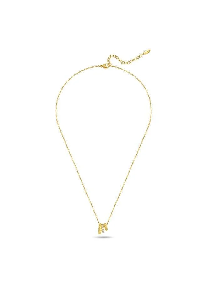 Police  Seralace Yellow Gold Plated Stainless Steel Charm Necklace for Women for Women | Best Price UAE