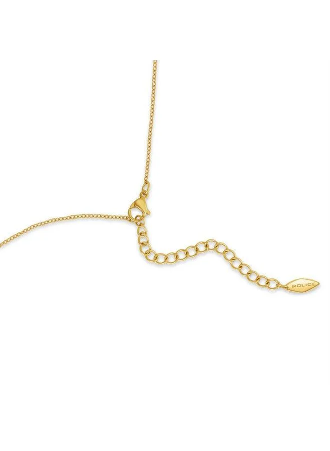 Police  Seralace Yellow Gold Plated Stainless Steel Charm Necklace for Women for Women | Best Price UAE