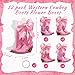 Memorywuu 12 Set Pink Western Cowgirl Bow Boots Flower Boxes Centerpiece Boot Shape Gift Boxes Western Party Decoration Vase Centerpiece for Table Boots for Rodeo Birthday Baby Shower Wedding Supplies - Image 4