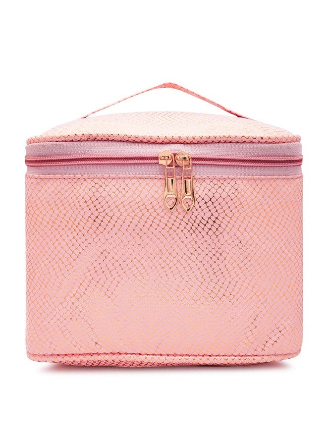 Fclues Store Multifunctional Travel Bag Cosmetic and Makeup Organiser Cosmetic Case Household Grooming Kit Storage Bag Travel Bag for Women Travel - Cream Pink - Image 1