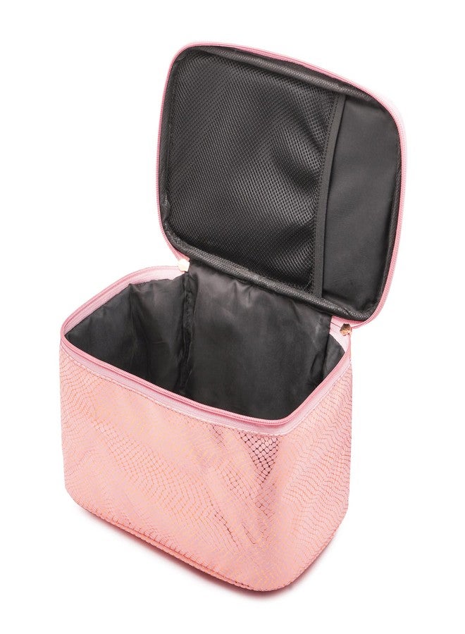 Fclues Store Multifunctional Travel Bag Cosmetic and Makeup Organiser Cosmetic Case Household Grooming Kit Storage Bag Travel Bag for Women Travel - Cream Pink - Image 2