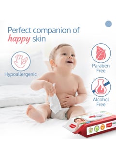 Luvlap Paraben Free wipes for baby skin with Aloe Vera Fragrance Free pH Balanced Dermatologically Safe Baby Wipes Rich in Vitamin E & chamomile extract 72 Wipes Pack With Lid Pack 3 packs  - Image 4