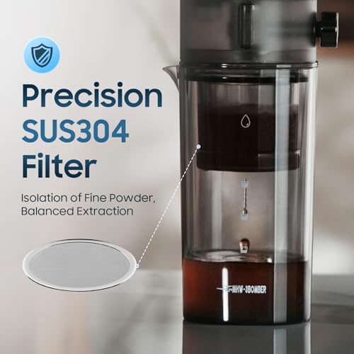 MHW-3BOMBER Drip Cold Brew Coffee Maker, Cold Brew Pitcher, Smooth Brew Quality Ice Coffee Maker with Uniform Speed Dripping, Cold Coffee Dripper ID6135-OS - Image 3