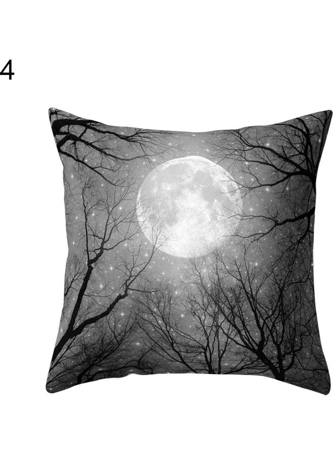 نيبمينينت غطاء وسادة زينة بتصميم منظر طبيعي يشبه الأحلام أسود/ أبيض