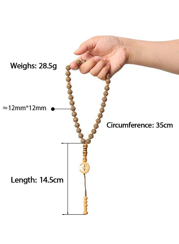 GRKC 33 Beads Tasbih Acrylic 12mm Prayer Beads Lightweight Durable - Image 3