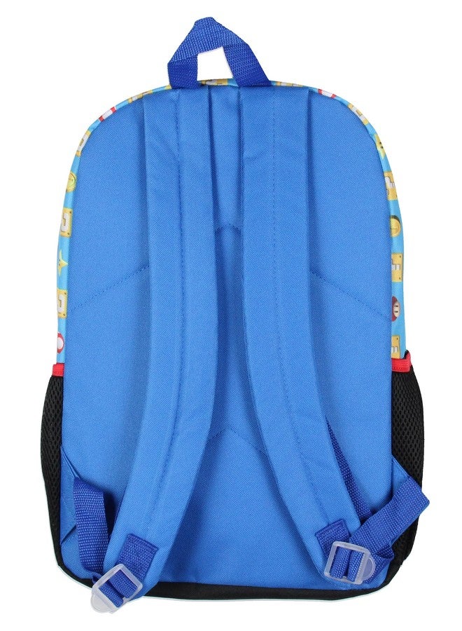 Super Mario Backpack Bowser Luigi Princess Peach Yoshi 16" Kids Bag School Travel Backpack With Quilted Front Design - Image 4