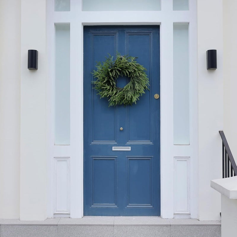 Christmas Wreath 24 Inch Real Touch Norfolk Pine Wreath - UV Resistant Faux Pine Wreath for Indoor Outdoor Front Door Wall Mantle Holiday Decoration - Image 4
