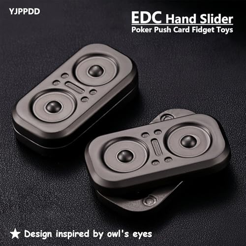 YJPPDD Metal Fidget Slider EDC Fidget Toys Adults FreeFloating Silent Haptic Finger Spinning Toy ADHD Stress Reliever Focus Aid Fidget Blocks Unique Party Favor Novelty Gadgets Owl - Image 5