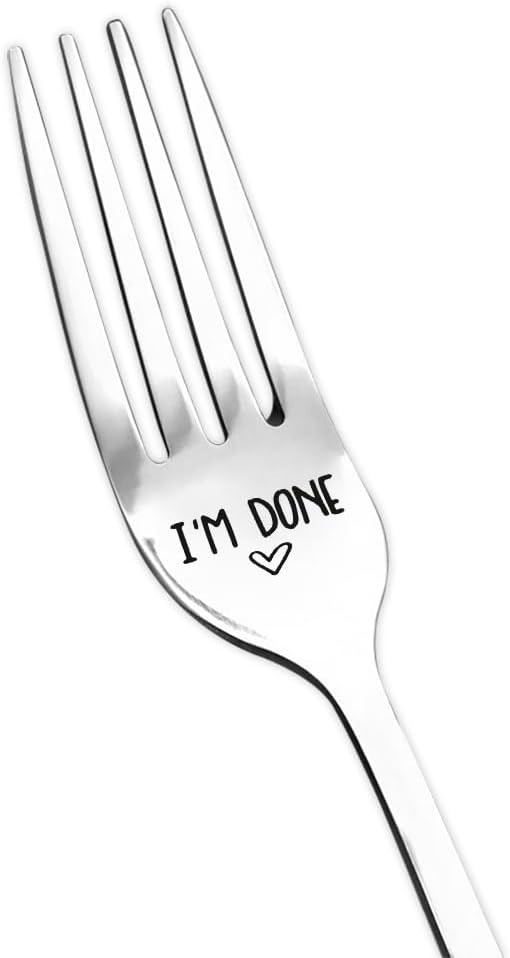 Sisadodo Christmas Birthday Gifts for Women Men Im Done Fork Gift for Son Daughter Xmas Gifts for Mom Dad Teacher Retirement Gifts for Coworkers Bosses Inspirational Fork Gifts for Friends Sister - Image 1