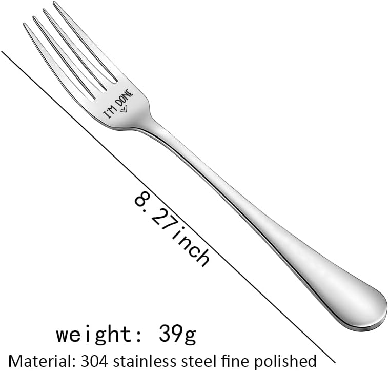 Sisadodo Christmas Birthday Gifts for Women Men Im Done Fork Gift for Son Daughter Xmas Gifts for Mom Dad Teacher Retirement Gifts for Coworkers Bosses Inspirational Fork Gifts for Friends Sister - Image 2