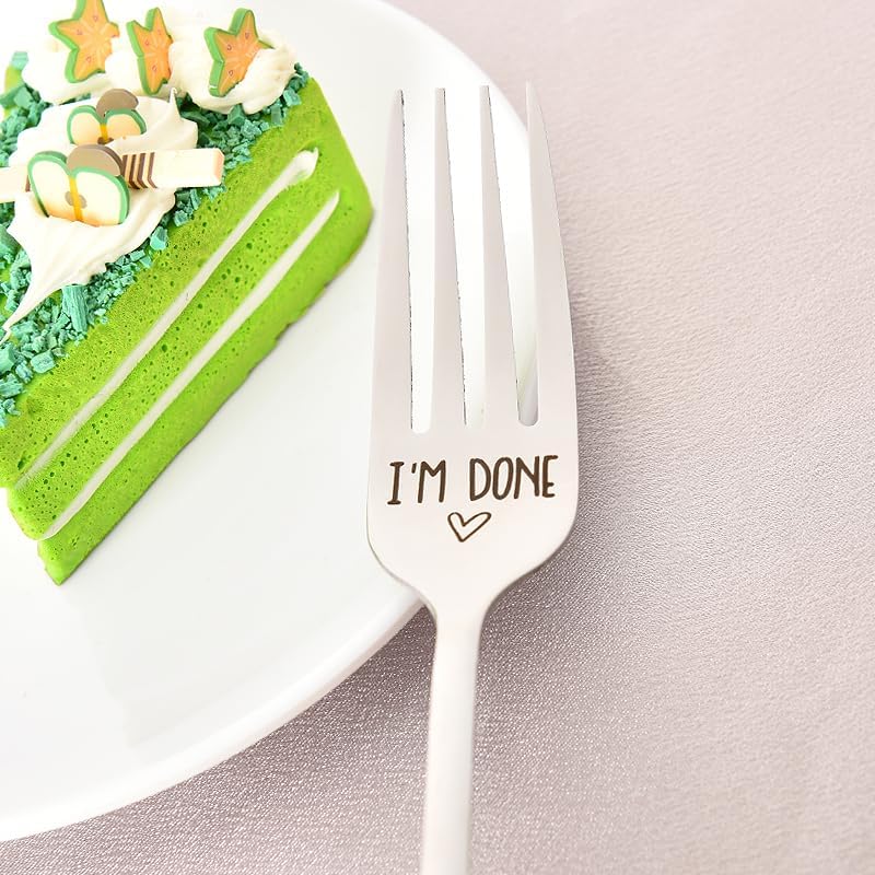 Sisadodo Christmas Birthday Gifts for Women Men Im Done Fork Gift for Son Daughter Xmas Gifts for Mom Dad Teacher Retirement Gifts for Coworkers Bosses Inspirational Fork Gifts for Friends Sister - Image 5