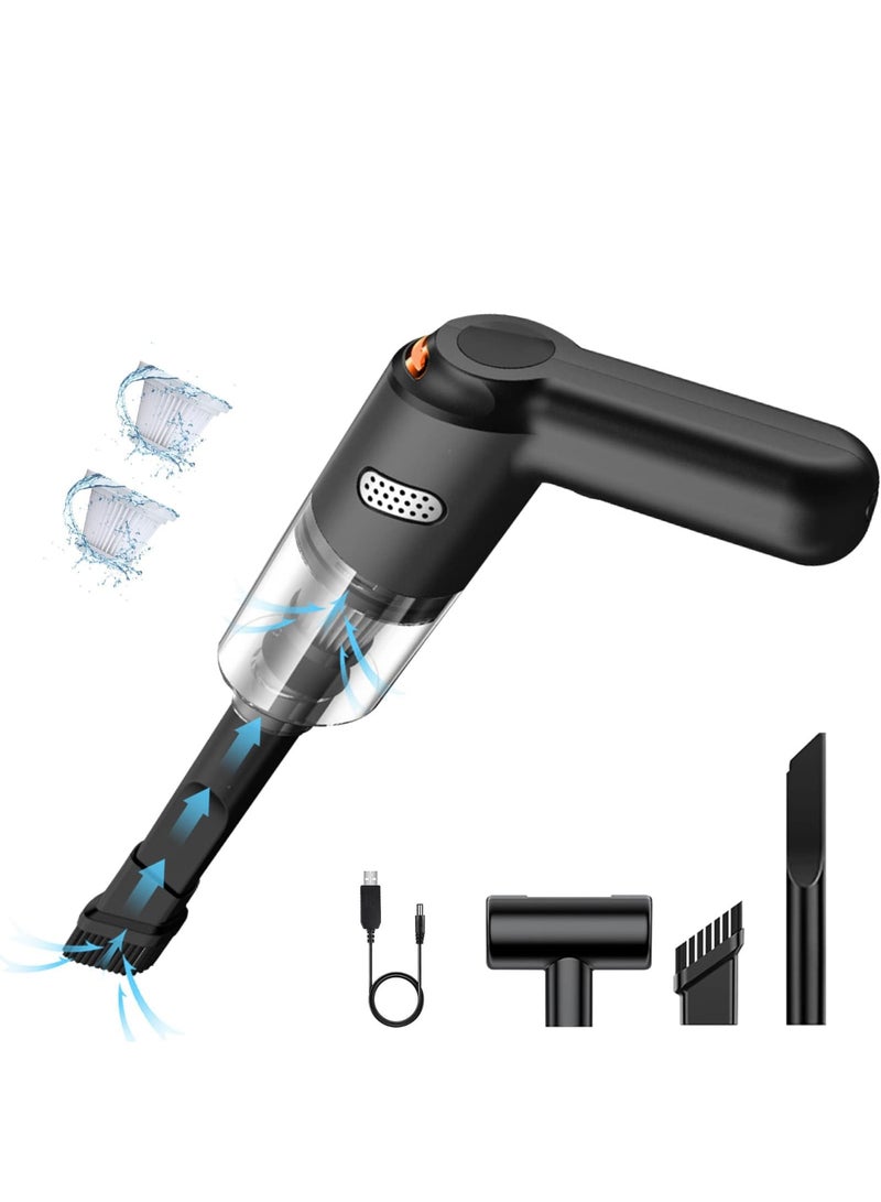 SYOSI Car Handheld Vacuum, Cordless Handheld Vacuum Cleaner with Low Noise, Portable Rechargeable Car Vacuum, 10000PA Powerful Suction for Travel, RV Camper Car and Home - Image 1