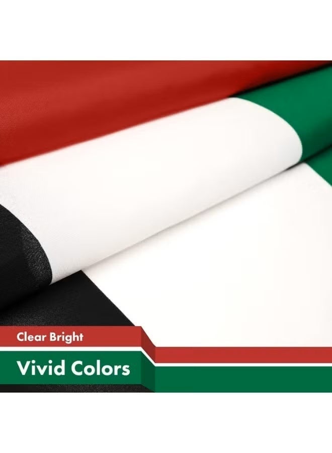 Eworld UAE Flag for Celebration National Day Flag for Home Office & Event Decorations Indoor & Outdoor Use (150 × 500 cm) - Image 4