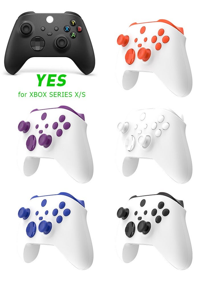 Furtey - Full Set Housing Shell with/Buttons Touchpad Cover Compatible with Xbox Series X/S Controller, Plating Gold Replacement Decorative Trim Shell Front Back Plates Compatible with Xbox Series X/S Controll - Image 1