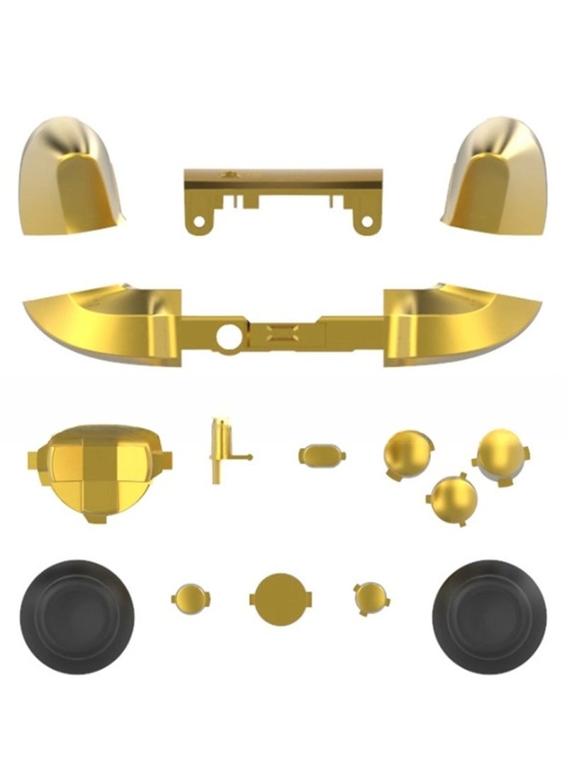 Furtey - Full Set Housing Shell with/Buttons Touchpad Cover Compatible with Xbox Series X/S Controller, Plating Gold Replacement Decorative Trim Shell Front Back Plates Compatible with Xbox Series X/S Controll - Image 1