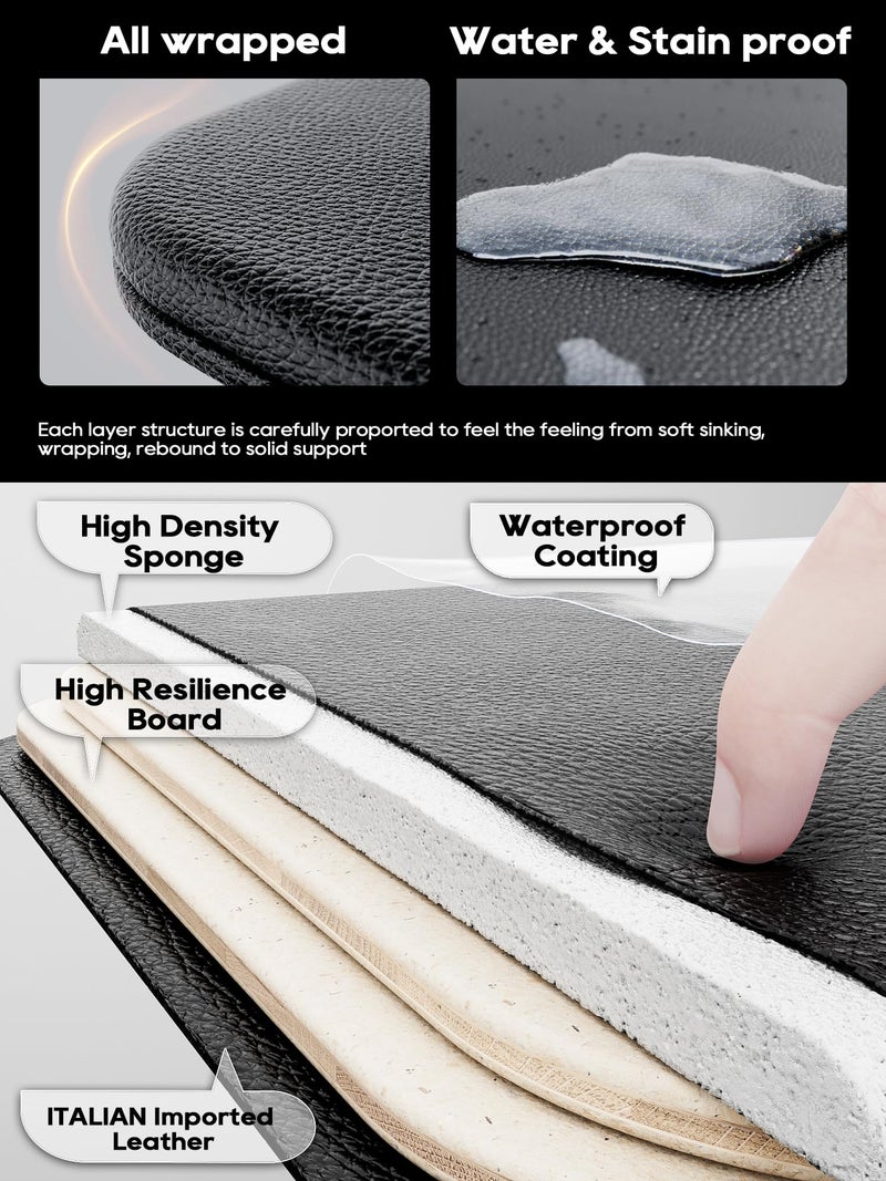 NODOCA Arm Rest for Desk, Ergonomics Wrist Rest, Desk Extender, Soft Sponge Built-in, Comfortable Arm Support for Desk, Wrapped in Eco-Friendly Leather, Foldable Elbow Rest for Desk(1, Black, 30'') - Image 5