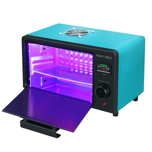 FAST MELT UV Resin Curing Box, 395nm UV Curing Light Station with 36 LED Beads, Auto UV Curing Resin Dryer Timer Setting Digital Display(S/M/H) wit Tray, UV Light for Craft|Jewelry Making|DIY Decor - Image 1
