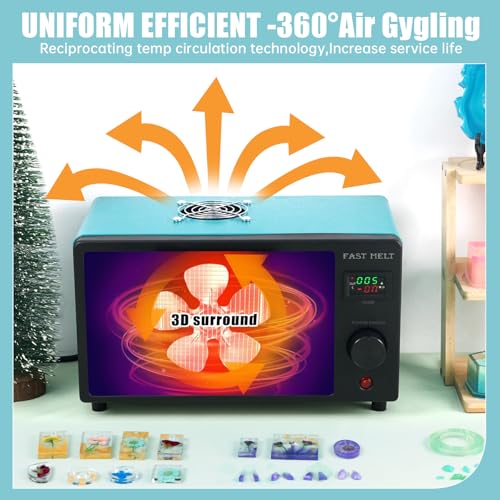 FAST MELT UV Resin Curing Box, 395nm UV Curing Light Station with 36 LED Beads, Auto UV Curing Resin Dryer Timer Setting Digital Display(S/M/H) wit Tray, UV Light for Craft|Jewelry Making|DIY Decor - Image 5