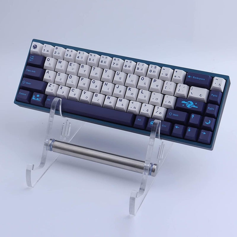 JOMKIZ أغطية مفاتيح PBT، 134 مفتاحًا، طباعة تسامي صبغية بتصميم القمر الأزرق، أغطية مفاتيح بتصميم Cherry Profile مع شريط مسافة 7U، مجموعة أغطية مفاتيح يابانية لمفاتيح MX، لوحات مفاتيح ميكانيكية - Image 4