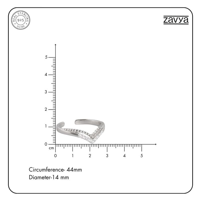 Zavya 925 Sterling Silver Rhodium Plated Toe-ring |Gift for Women and Girls | With Certificate of Authencity and 925 Hallmark - Image 5