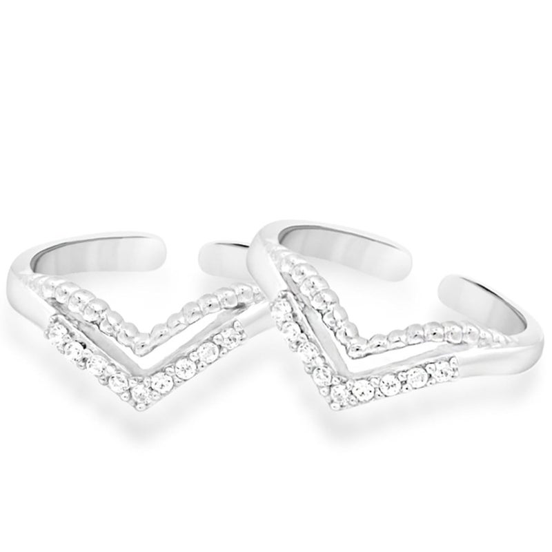 Zavya 925 Sterling Silver Rhodium Plated Toe-ring |Gift for Women and Girls | With Certificate of Authencity and 925 Hallmark - Image 1