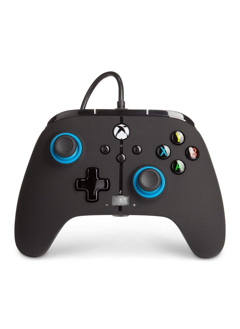PowerA Enhanced Wired Controller for Xbox - Blue Hint, Gamepad, Wired Video Game Controller, Gaming Controller, Xbox Series X|S
