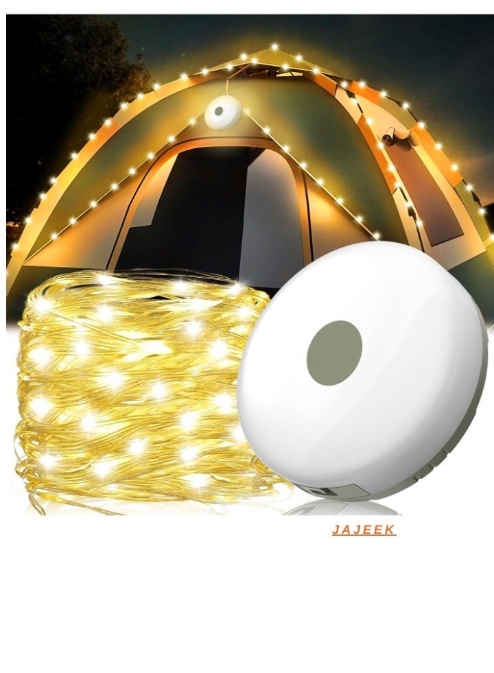 JAJEEK Portable Retractable Camping String Lights | 10m Waterproof LED Outdoor String Lights | Warm Glow for Party, Camping, Garden, and Outdoor Events | Durable & Lightweight, Perfect for Creating a Cozy Atmosphere - Image 1