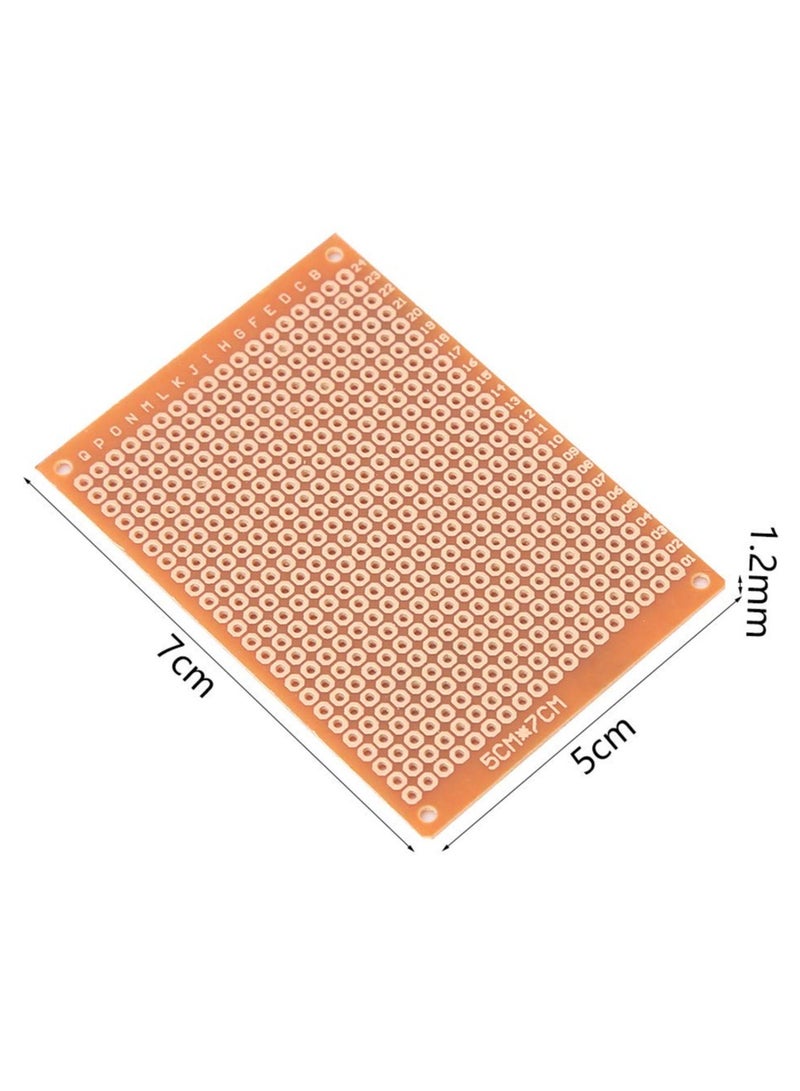 مجموعة لوحات توصيل مكونة من 10 قطع، لوحة توصيل أحادية الجانب مقاس 5×7 سم، مجموعة نماذج أولية للوحة توصيل صغيرة قابلة للحام، لوحة توصيل عالمية متوافقة مع مشاريع اللحام، مطلية بالذهب - Image 4