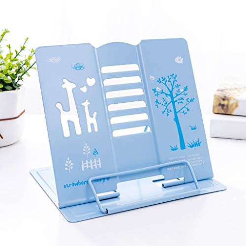Toxen Book Stand for Reading, Adjustable Reading Rest Holder, Portable Adjustable Reading Rest Holder Cookbook Document Holder for Home Office School (1 PCS) (Black) - Image 2