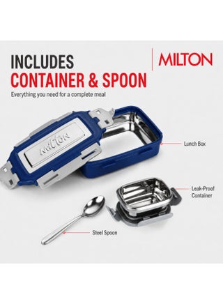 MILTON Steely Super Deluxe Insulated Lunch Box, 500ml, Stainless Steel Tiffin with Leak-Proof Container and Spoon for School, Office, Travel and Picnics, Assorted Colors - view 4