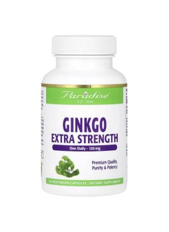Paradise Herbs Paradise Herbs, Ginkgo, Extra Strength, 120 mg, 60 Vegetarian Capsules  - Image 1