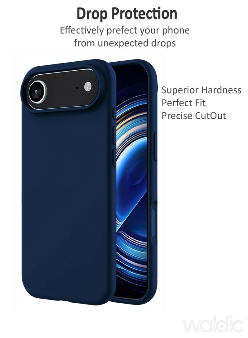 Waldic Apple iPhone 17 Air Silicone Case Cover | Silicone Case Cover Designed for Apple iPhone 17 Air | Apple iPhone 17 Air Case Camera and Drop Protection Thin Protective Back Cover Case for Apple iPhone 17 Air - Dark Blue - Image 3