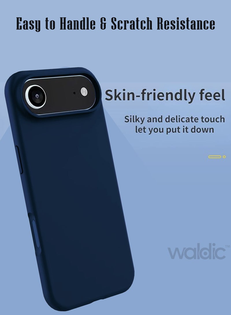 Waldic Apple iPhone 17 Air Silicone Case Cover | Silicone Case Cover Designed for Apple iPhone 17 Air | Apple iPhone 17 Air Case Camera and Drop Protection Thin Protective Back Cover Case for Apple iPhone 17 Air - Dark Blue - Image 4