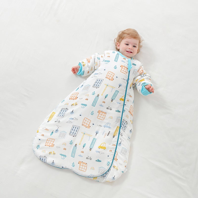 Baby Swaddling sleeping bag baby bag autumn and winter newborn anti-shock surrender swaddling bag towel stretchable sleeve cross-border - Image 2
