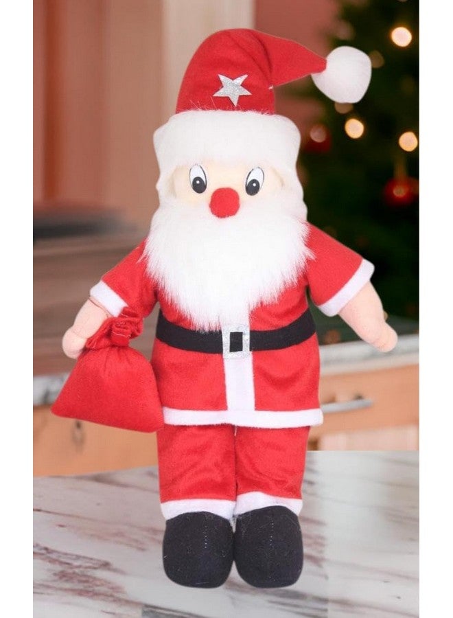 تيكلز لعبة سانتا كلوز المحشوة الناعمة من Tickles Christmas لغرفة الأطفال (اللون: أحمر وأبيض الحجم: 30 سم) - Image 1